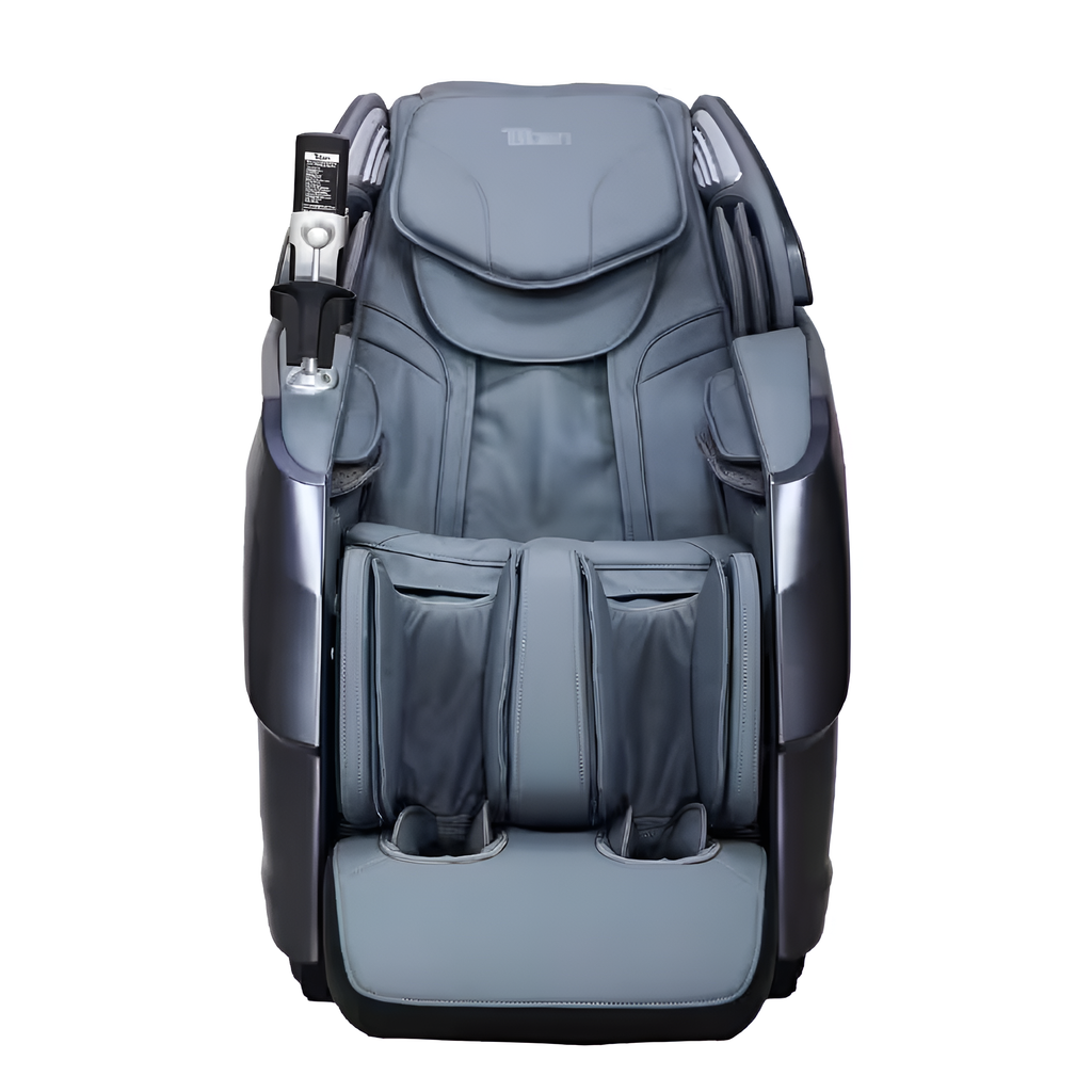 Rejuv Series Black Faux Leather Reclining 4D Massage Chair with Voice Recognition, Bluetooth Speakers and Heated Seat