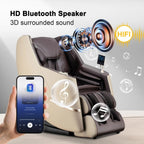 4D Massage Chair Full Body Zero Gravity, Massage Chairs and Recliners with Heated, SL Track, Bluetooth, APP Controller(Beige)