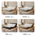 Elegant Modern White Double Bed Frame Luxury Leather Villa Smart Bed Adjustable Electric Cama Matrimonial Bedroom Set Furniture