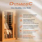 Barcelona 1 to 2 Person Low EMF FAR Infrared Home Sauna