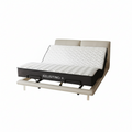 Elegant Modern White Double Bed Frame Luxury Leather Villa Smart Bed Adjustable Electric Cama Matrimonial Bedroom Set Furniture