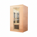 Moray 1-2 Person Indoor Hemlock Infrared Sauna with 5 Far-Infrared Carbon Crystal Heaters