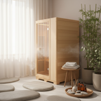 Far Infrared Wooden Sauna Room Home Sauna Spa for 1 Person1140W